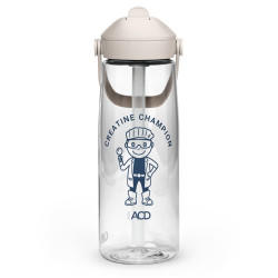 Flip straw water bottle