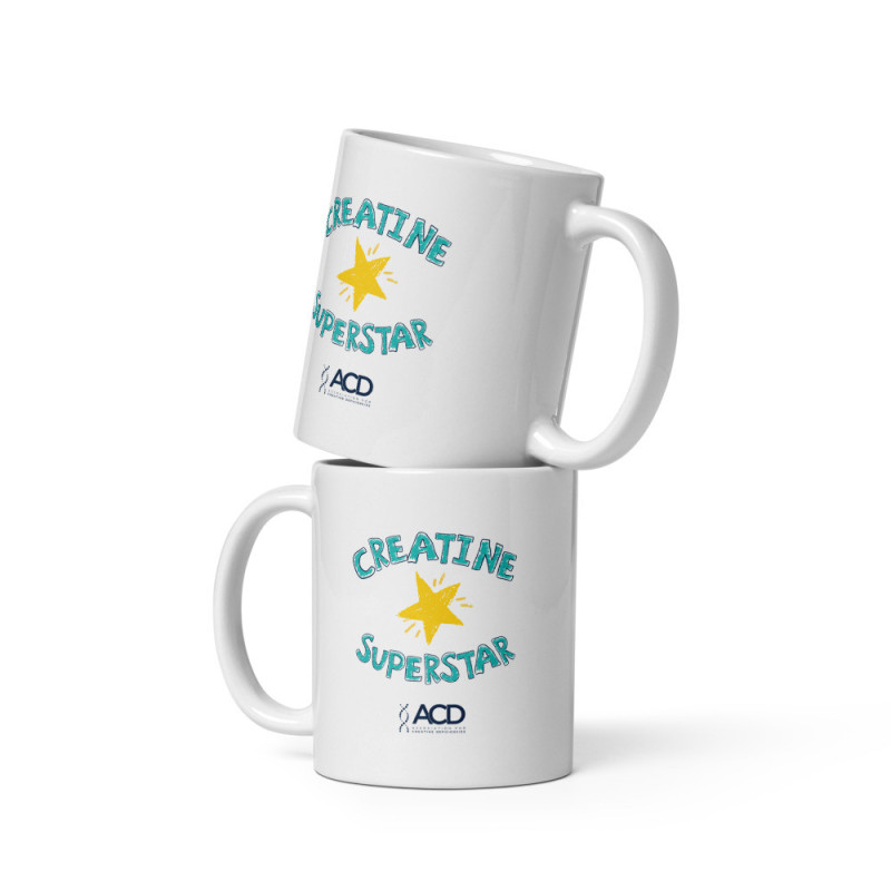 White glossy mug