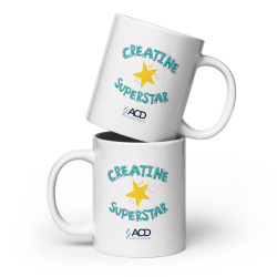 White glossy mug